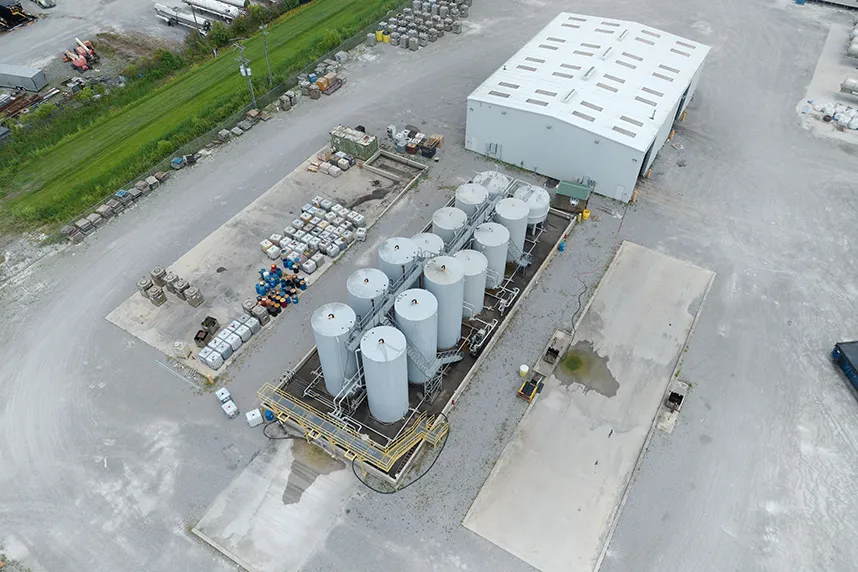 aerial view of the American Recovery facilty